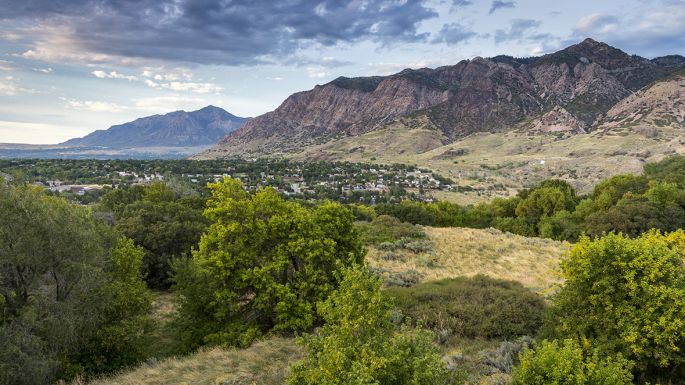 View of a trail in the Ogden mountains